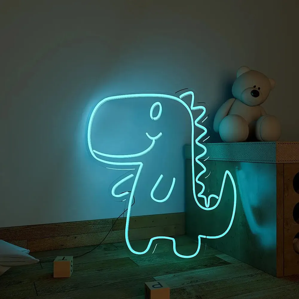 Little Cute Dinosaur LED Neon Light (Available in multiple colors) Yellow