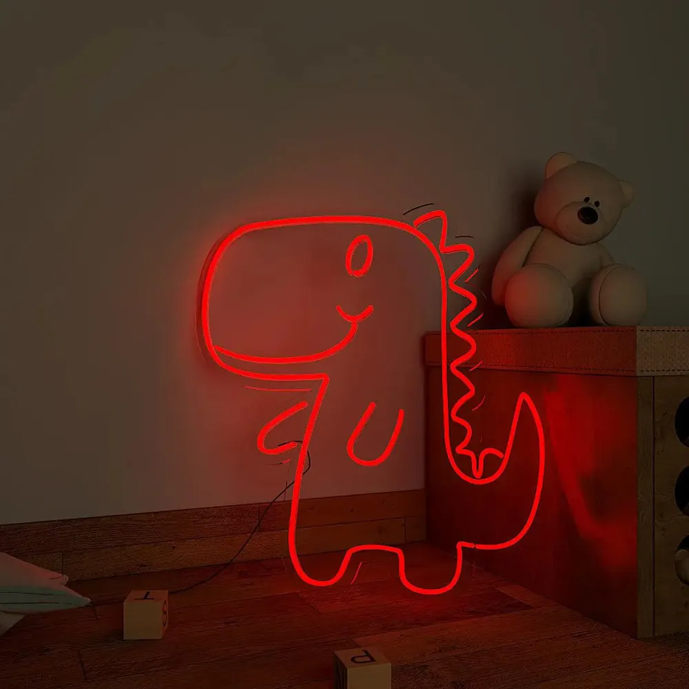 Little Cute Dinosaur LED Neon Light (Available in multiple colors) Yellow