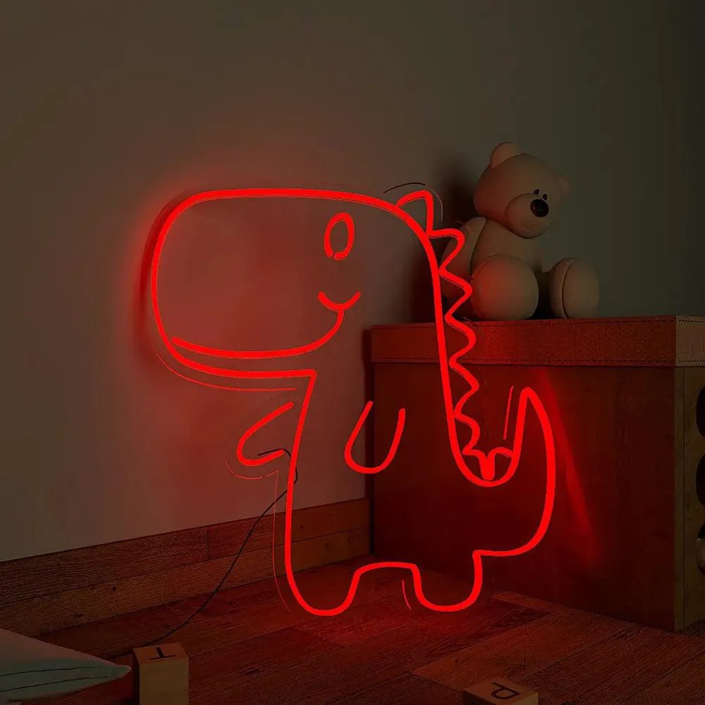 Little Cute Dinosaur LED Neon Light (Available in multiple colors) Yellow