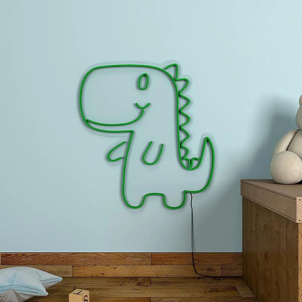 Little Cute Dinosaur LED Neon Light (Available in multiple colors) Yellow