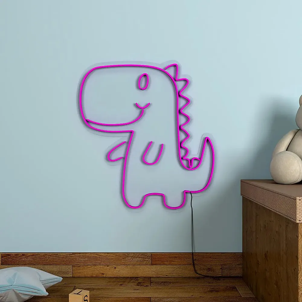 Little Cute Dinosaur LED Neon Light (Available in multiple colors) Yellow
