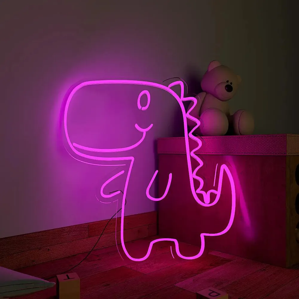 Little Cute Dinosaur LED Neon Light (Available in multiple colors) Yellow