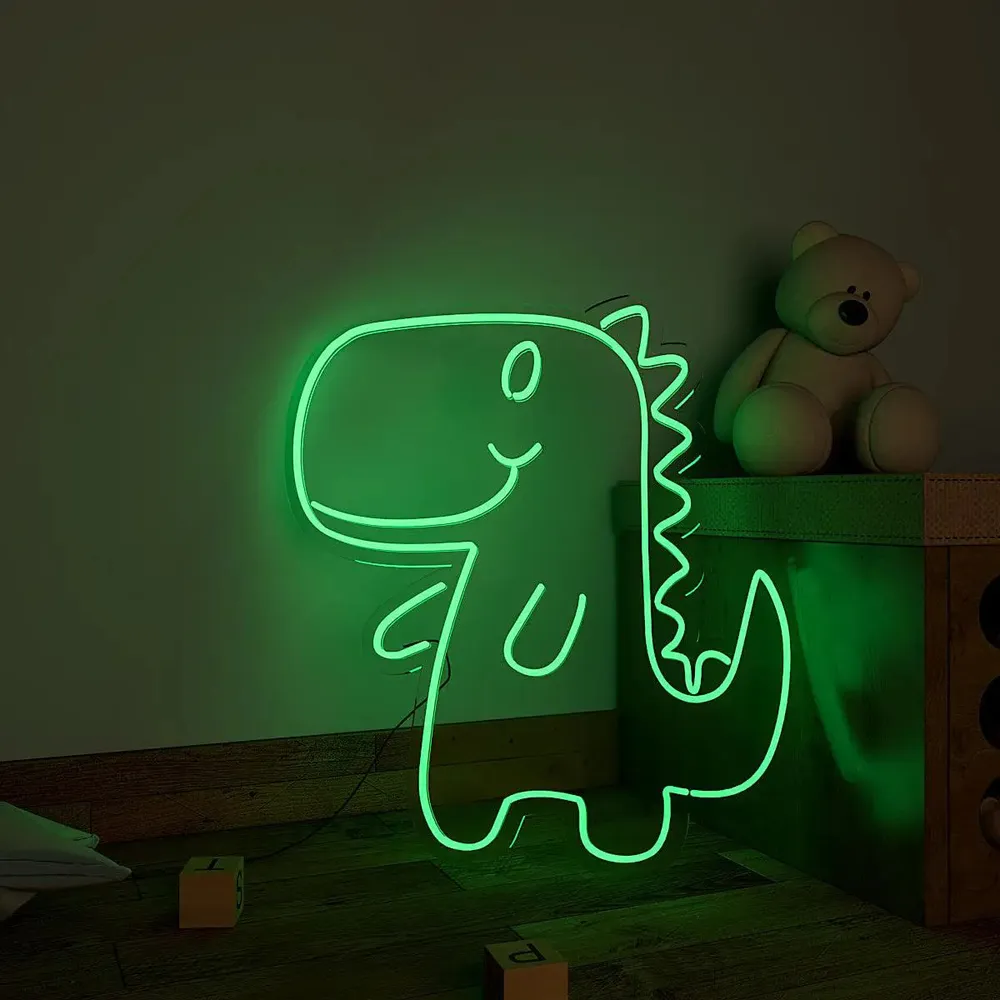 Little Cute Dinosaur LED Neon Light (Available in multiple colors) Yellow
