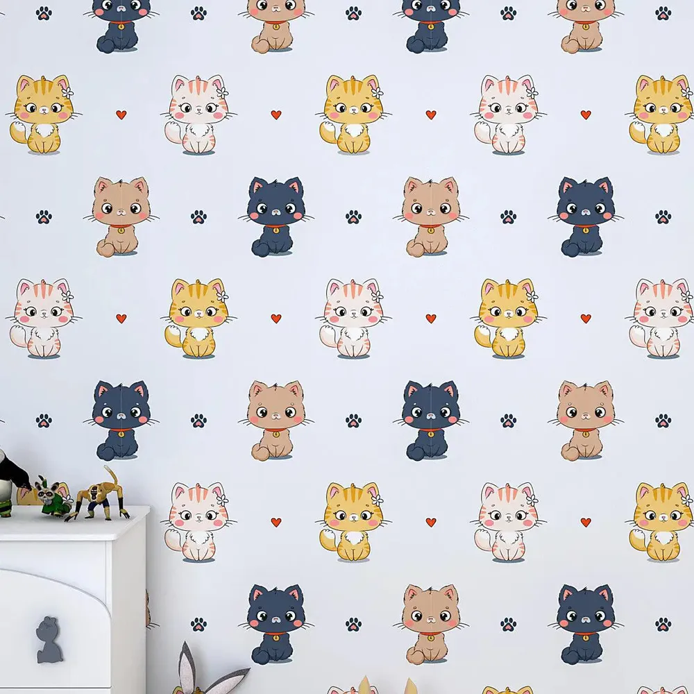 Little Kittens Kids Self Adhesive Wallpaper