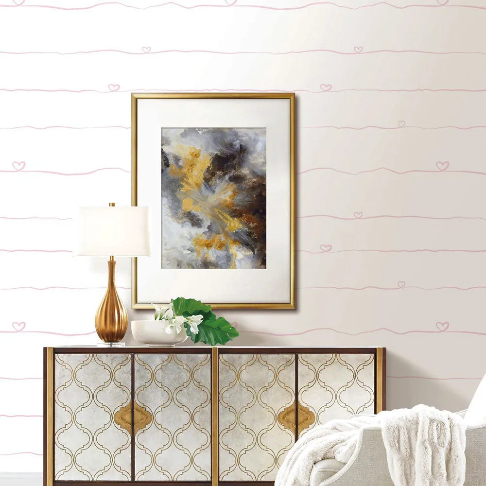 Little Love String Kids Room Wallpaper Black