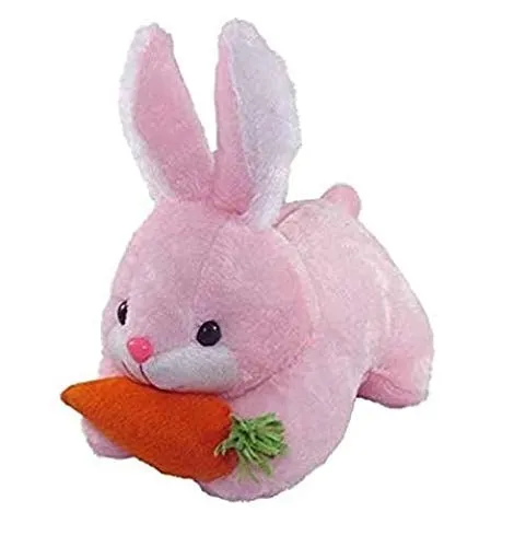 Little Mushy Bunny With Carrot Soft Toy Orange