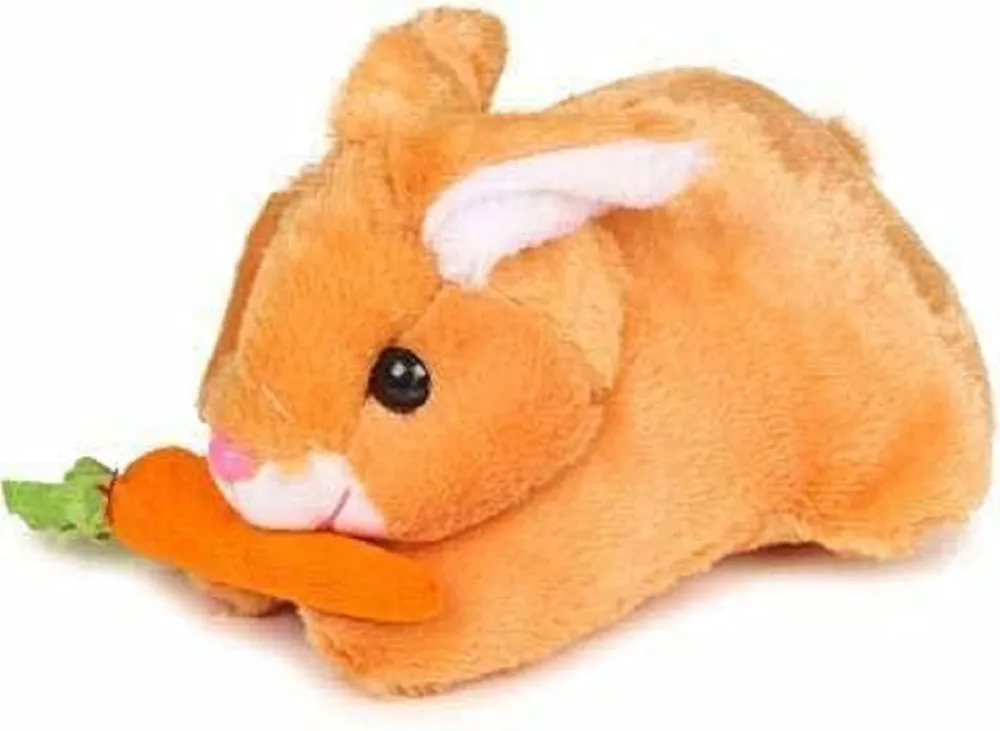 Little Mushy Bunny With Carrot Soft Toy Orange
