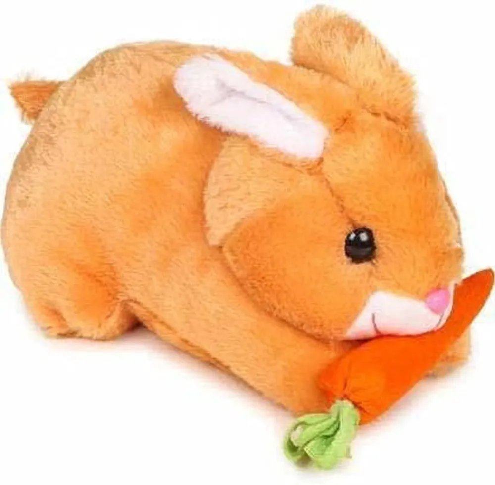 Little Mushy Bunny With Carrot Soft Toy Orange