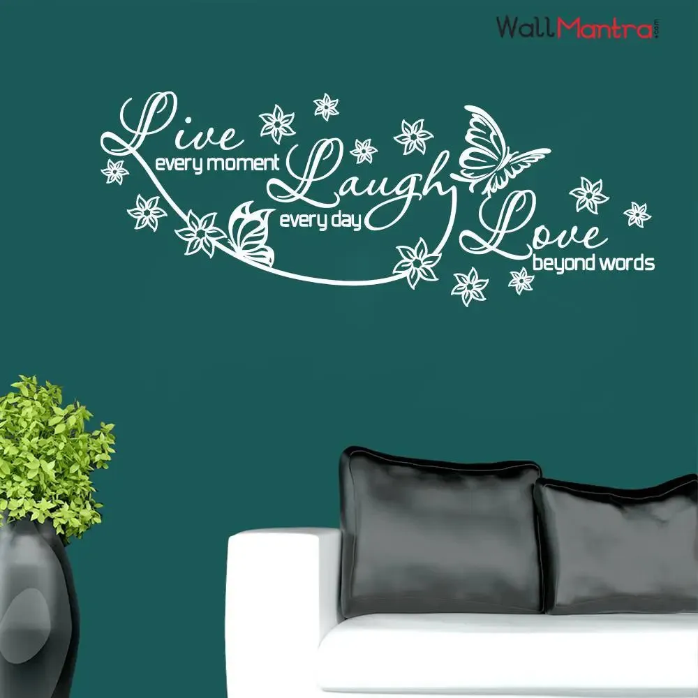 Live Laugh & Love Quote Wall Sticker And Wall Decal
