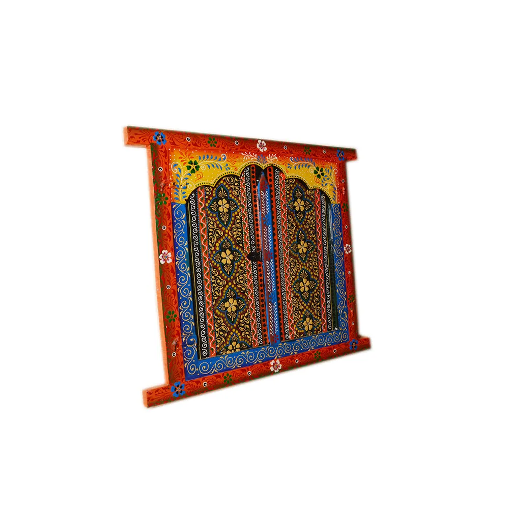 Lively Colored Detailed Designer Wooden Jharokha