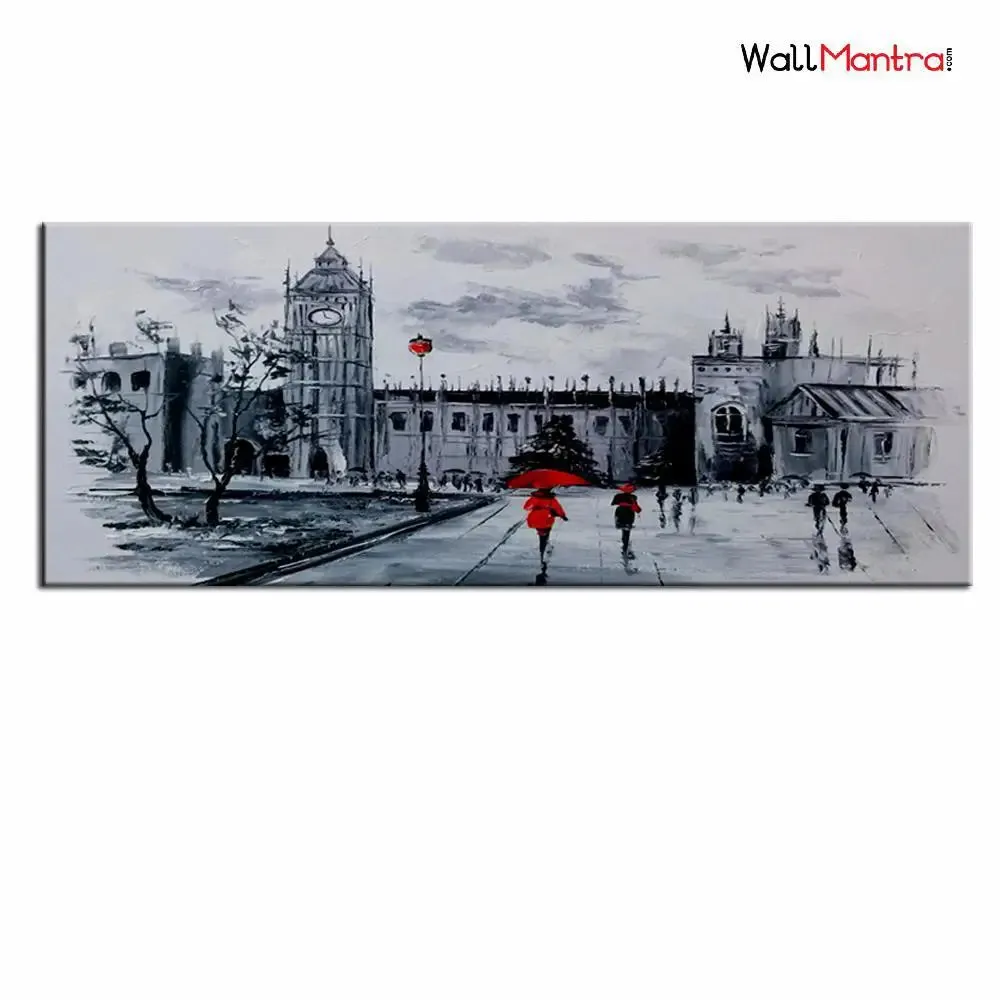 London Scenery Canvas Wall Painting With Frame