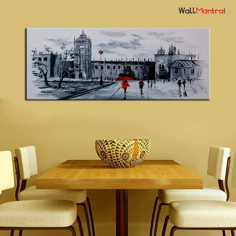 London Scenery Canvas Wall Painting With Frame