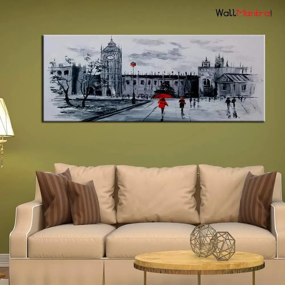 London Scenery Canvas Wall Painting With Frame