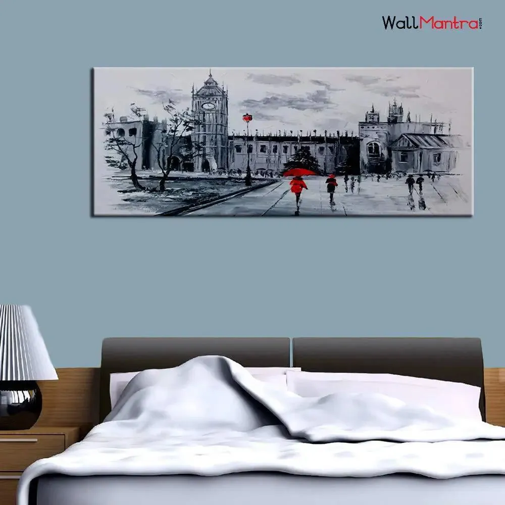 London Scenery Canvas Wall Painting With Frame