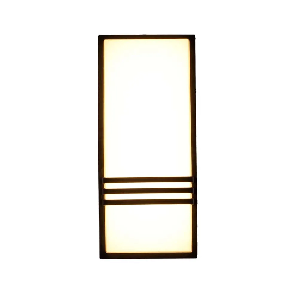 Long Rectangular Decorative Outdoor Wall Fixture Single Piece