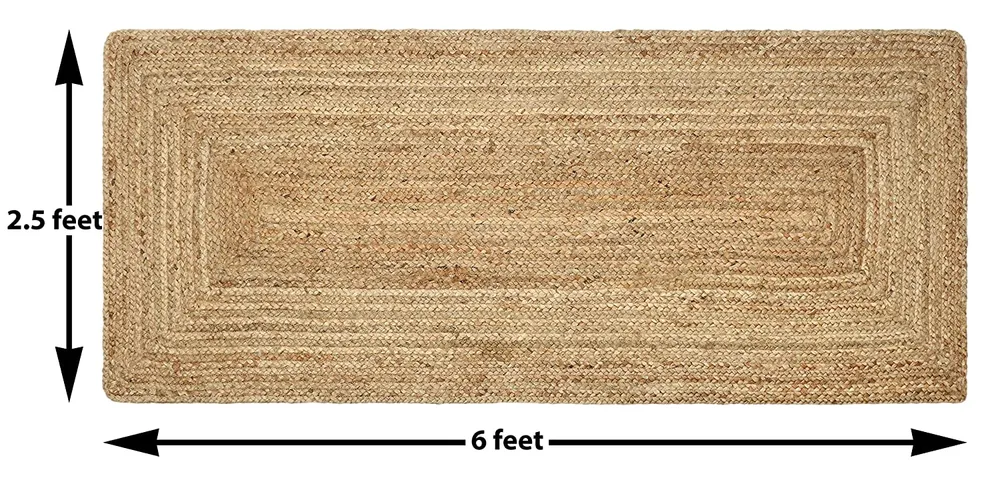 Long Traditional Handwoven Jute Floormat