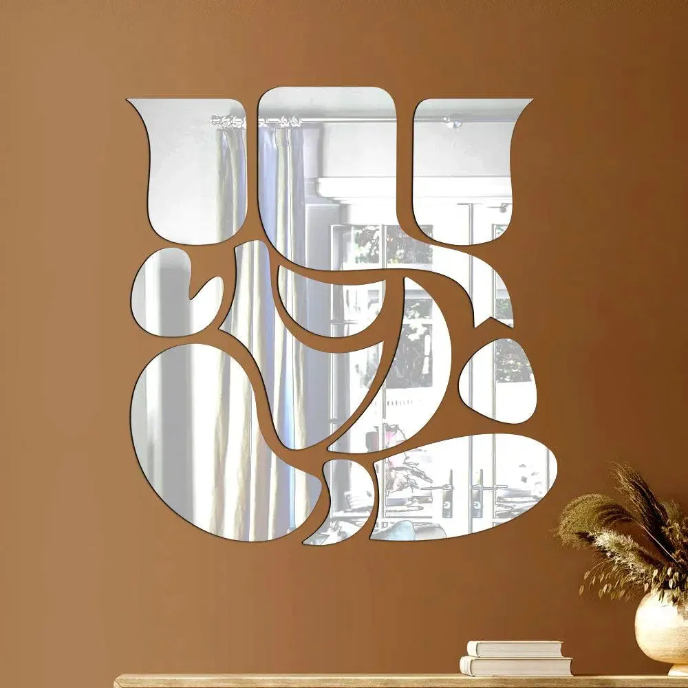 Lord Ganesha 3D Acrylic Mirror Wall Stickers Golden