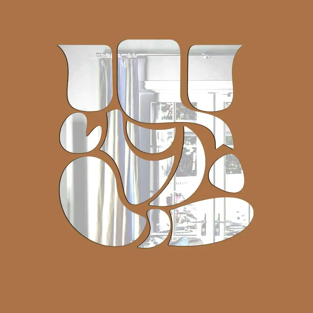Lord Ganesha 3D Acrylic Mirror Wall Stickers Golden