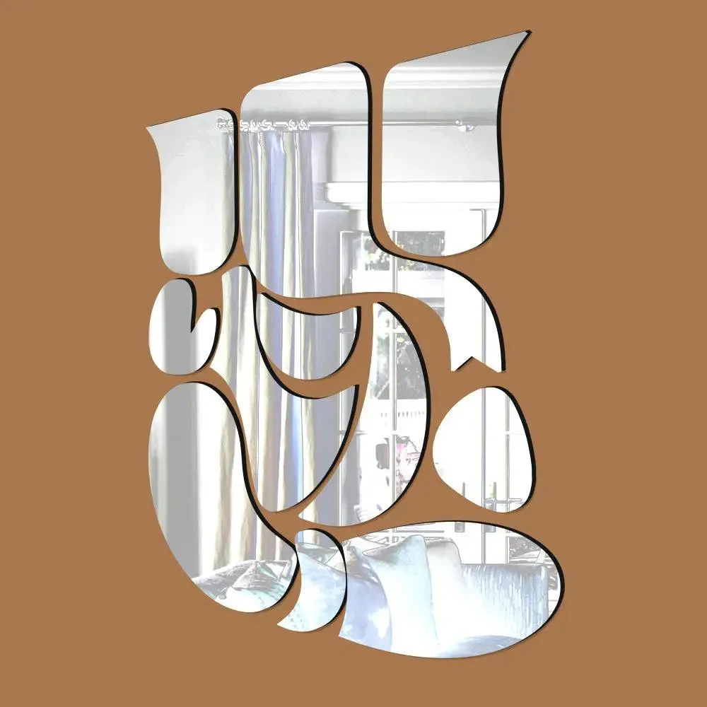 Lord Ganesha 3D Acrylic Mirror Wall Stickers Golden
