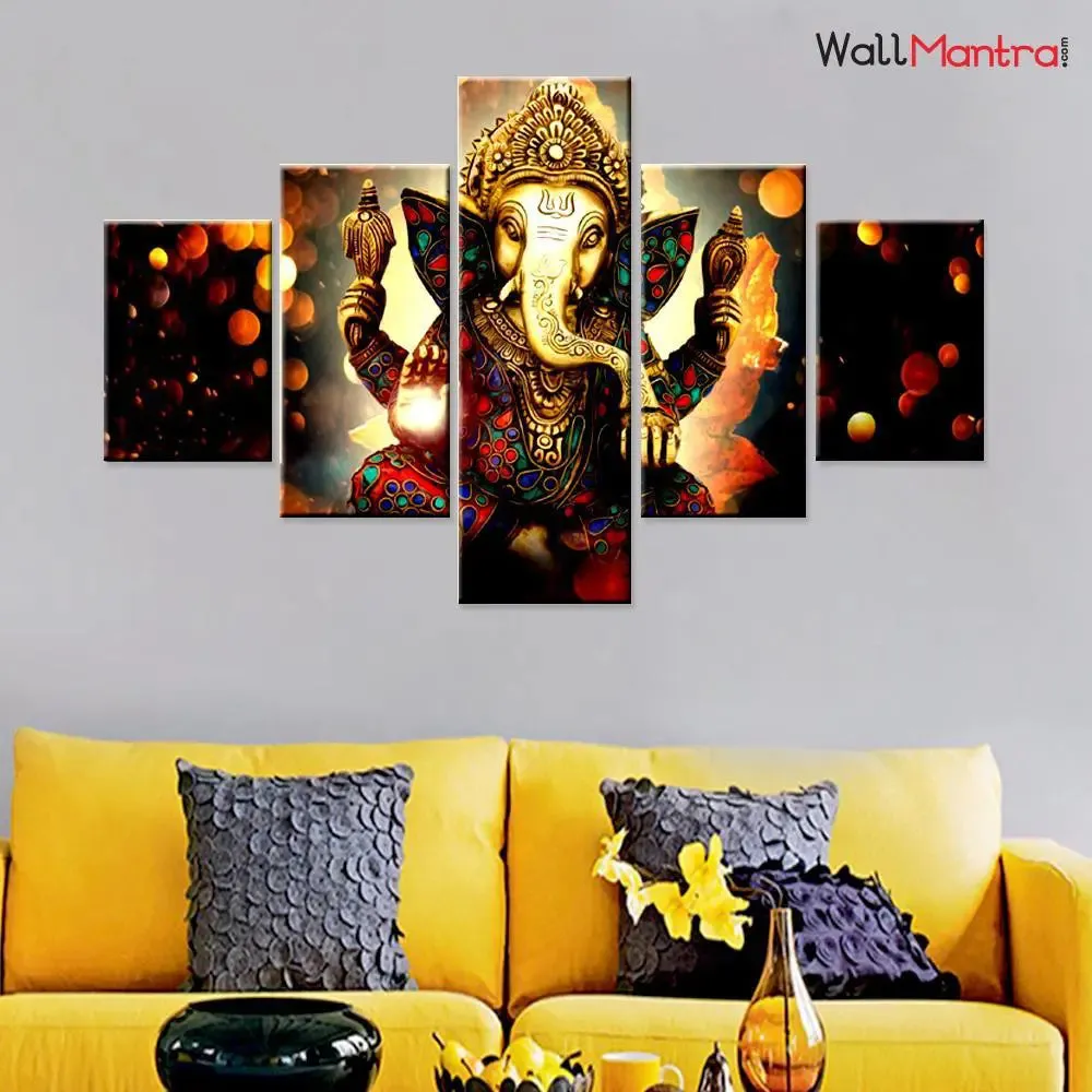 Lord Ganesha Canvas Wall Painting