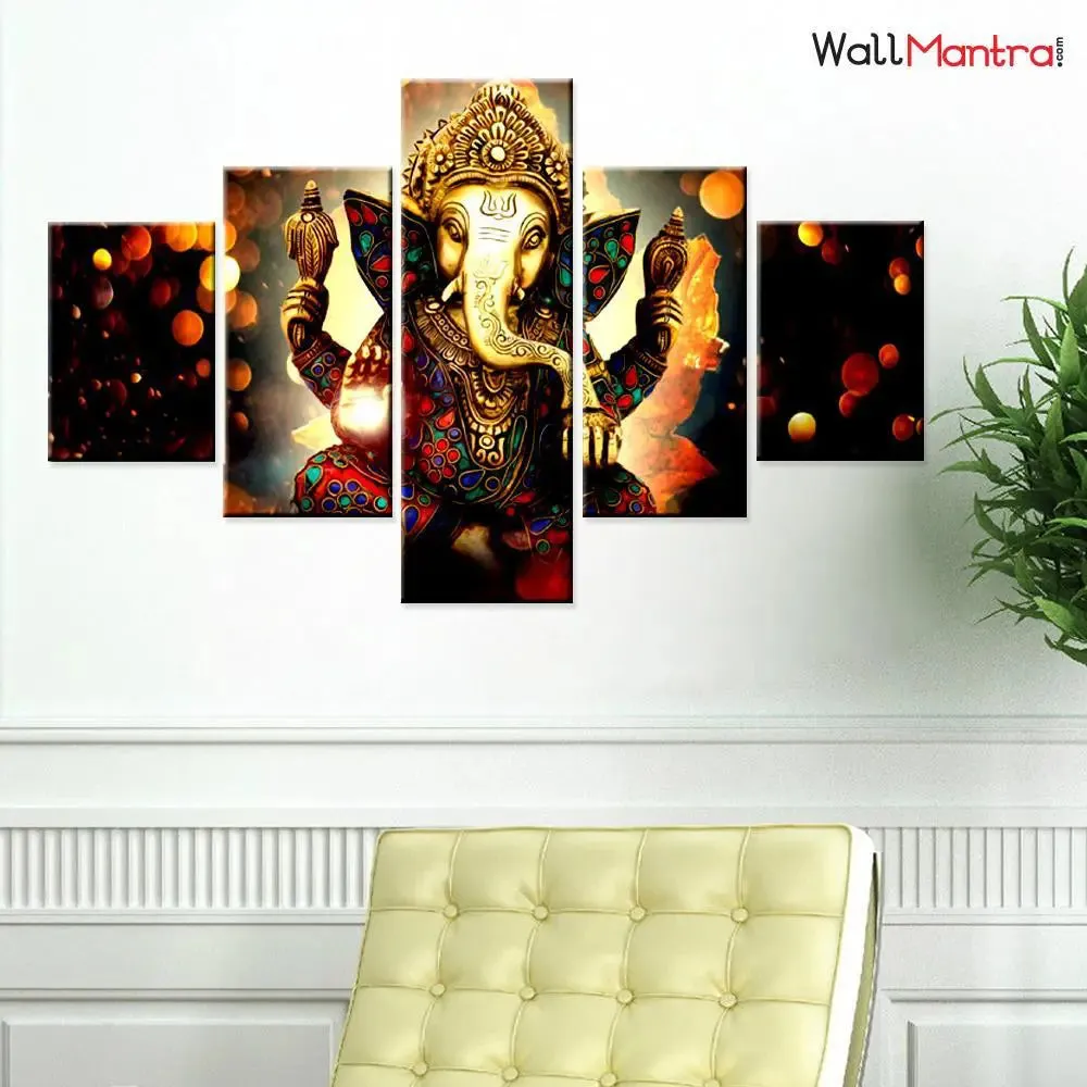 Lord Ganesha Canvas Wall Painting