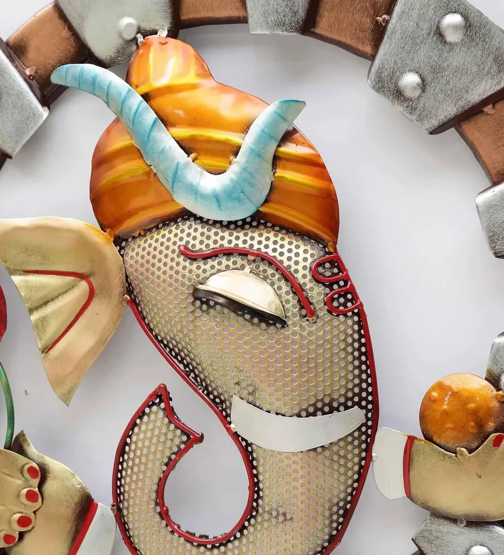 Lord Ganesha-inspired Gorgeous Metal Wall Art Decor