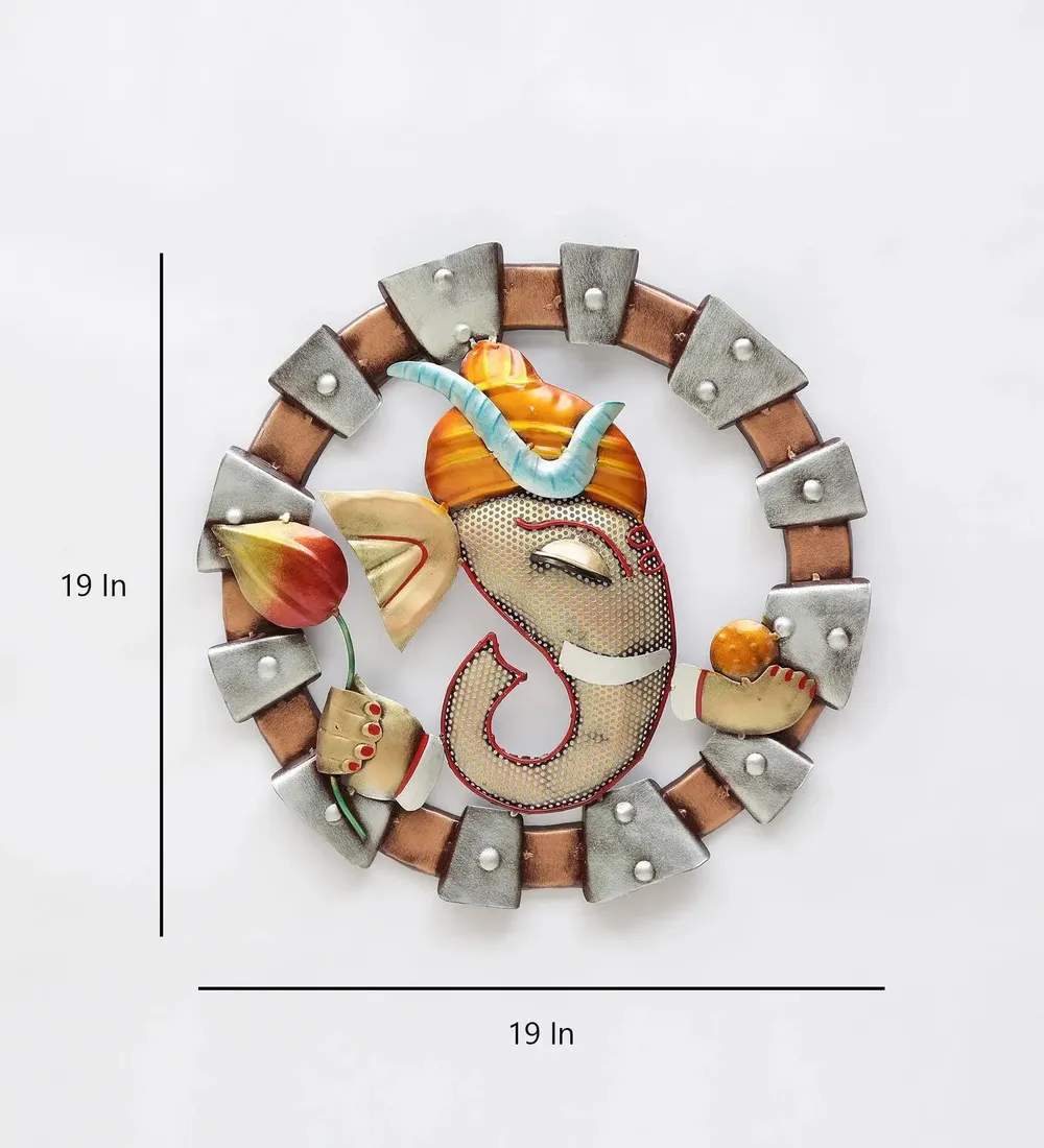Lord Ganesha-inspired Gorgeous Metal Wall Art Decor