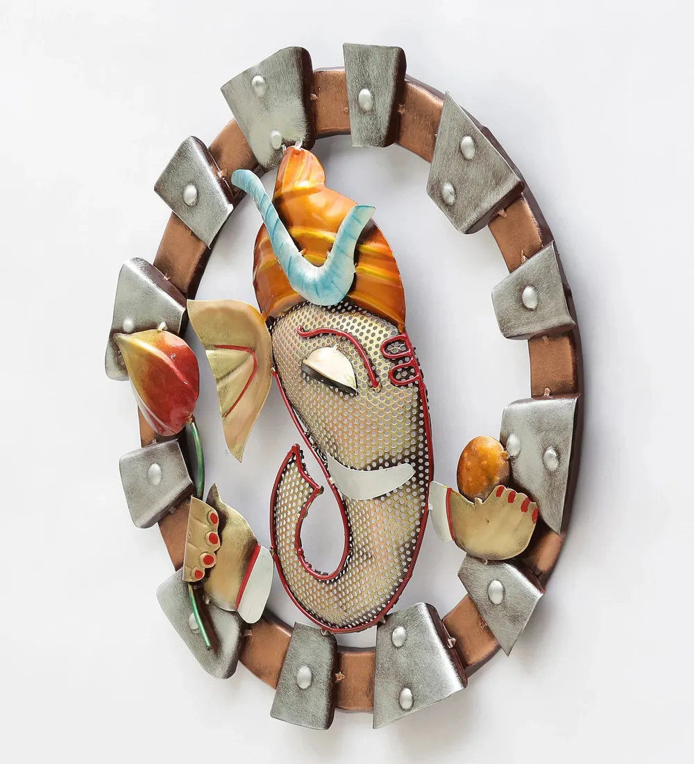 Lord Ganesha-inspired Gorgeous Metal Wall Art Decor