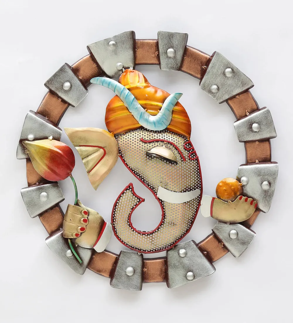Lord Ganesha-inspired Gorgeous Metal Wall Art Decor