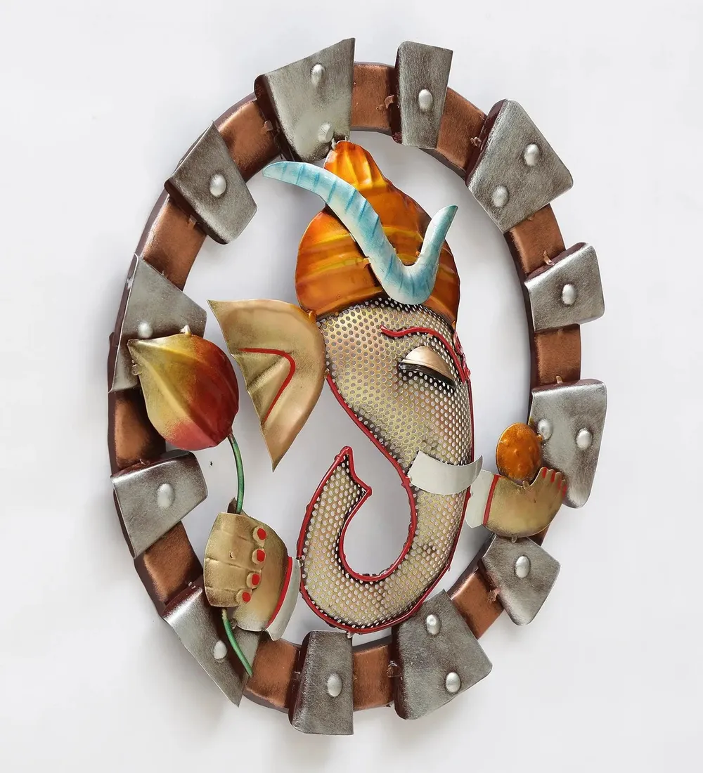 Lord Ganesha-inspired Gorgeous Metal Wall Art Decor