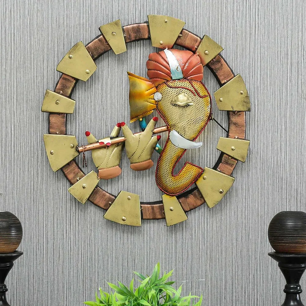 Lord Ganesha Inspired LED Metal Wall Art Decor