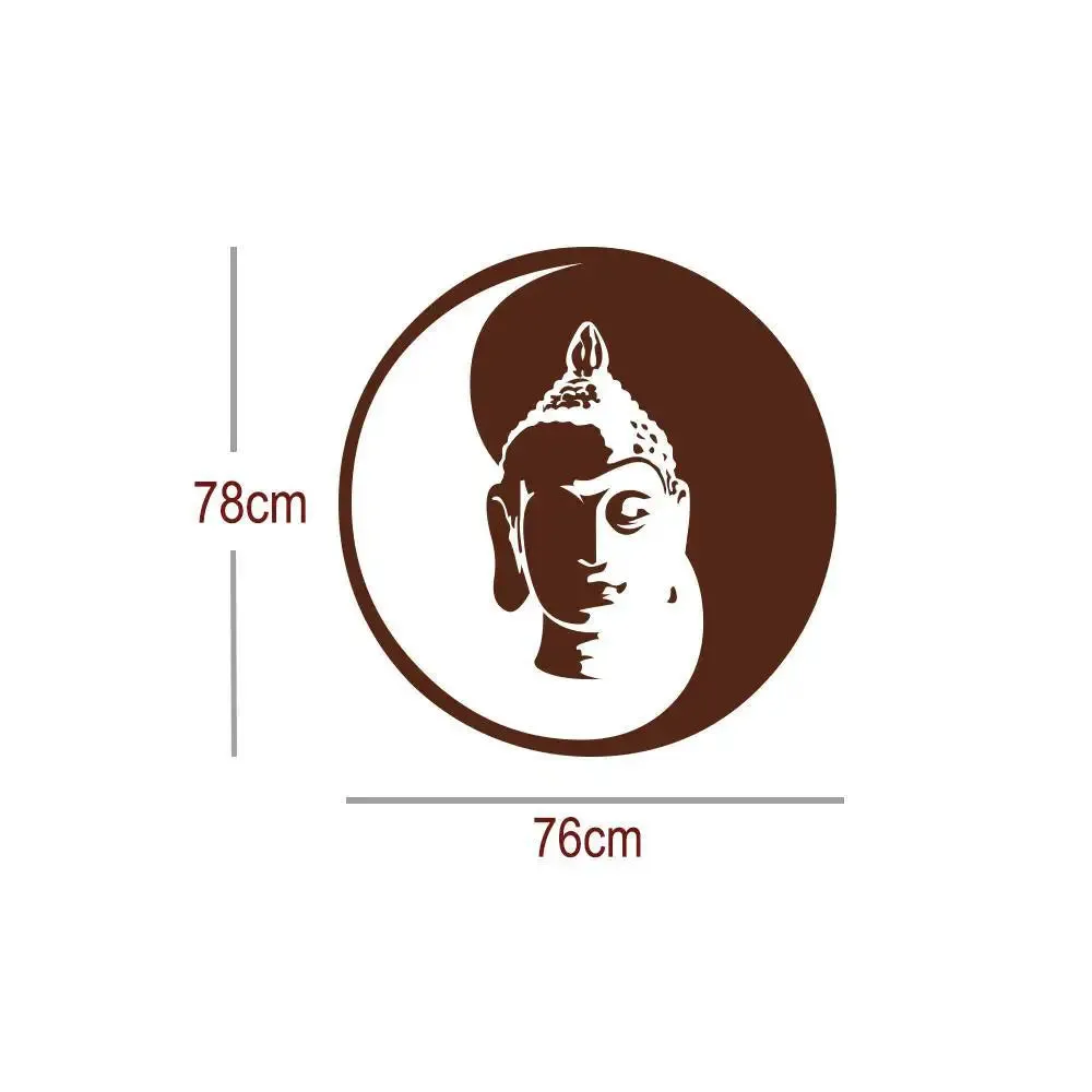 Lord Gautam Buddha in Circle Wall Sticker And Decal