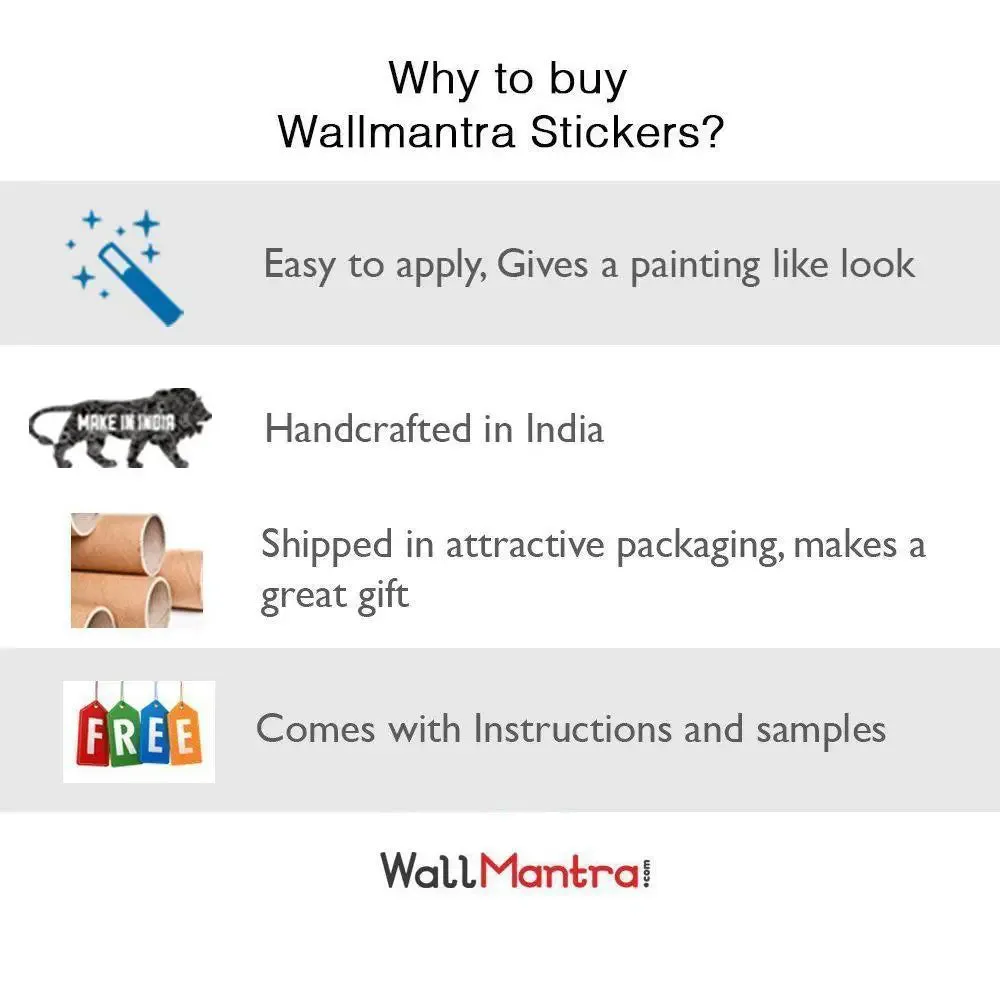 Lord Gautam Buddha in Circle Wall Sticker And Decal