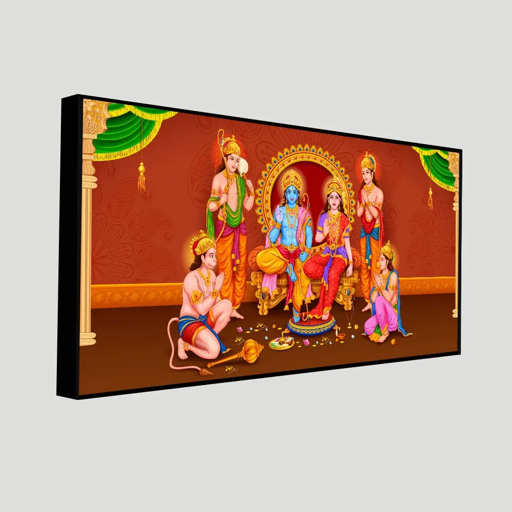 Lord Rama Canvas Wall Painting With Frame