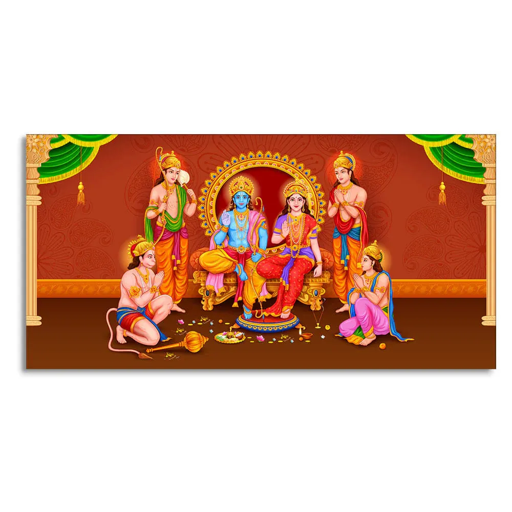 Lord Rama Canvas Wall Painting With Frame