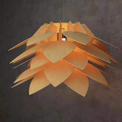 Lotus Shape Wood Pendant Lamp / Pendant Light / Modern Lamp