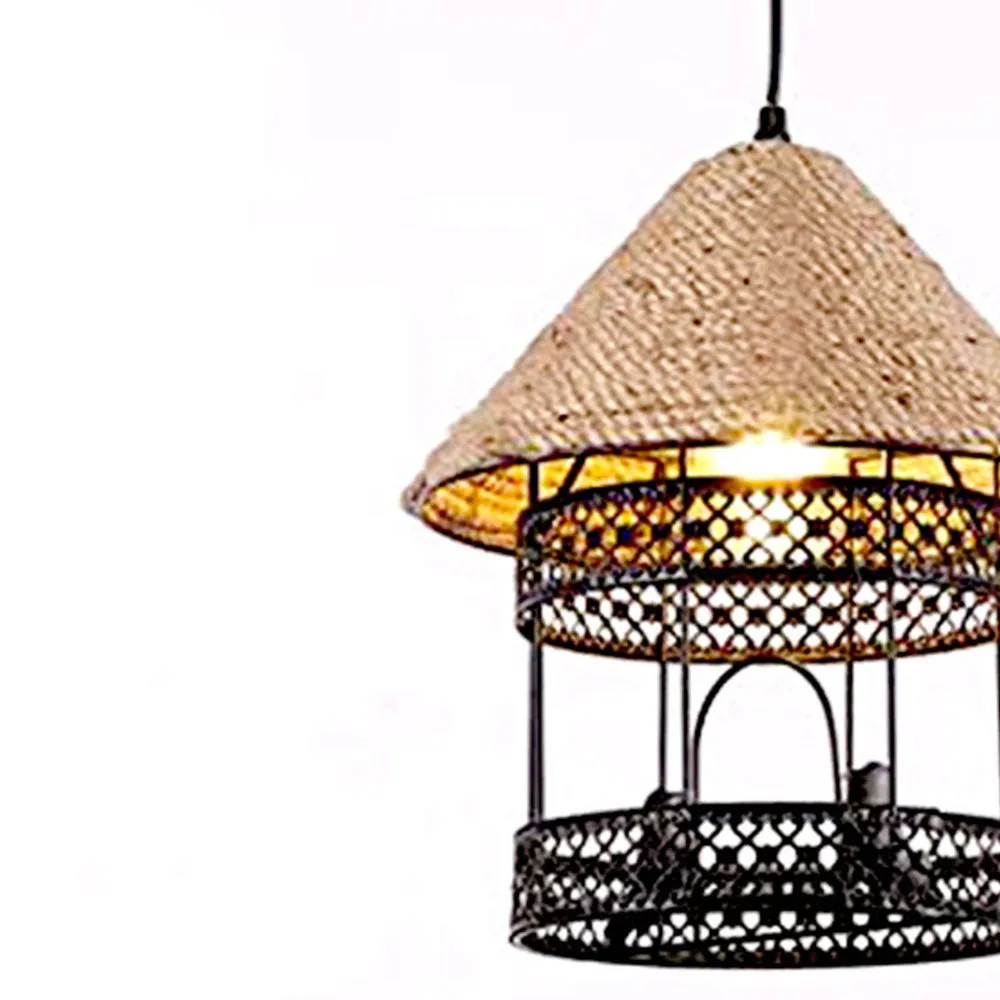 Love Birds In A Cage Hanging Pendant Light Single Piece