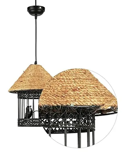 Love Birds In A Cage Hanging Pendant Light Single Piece