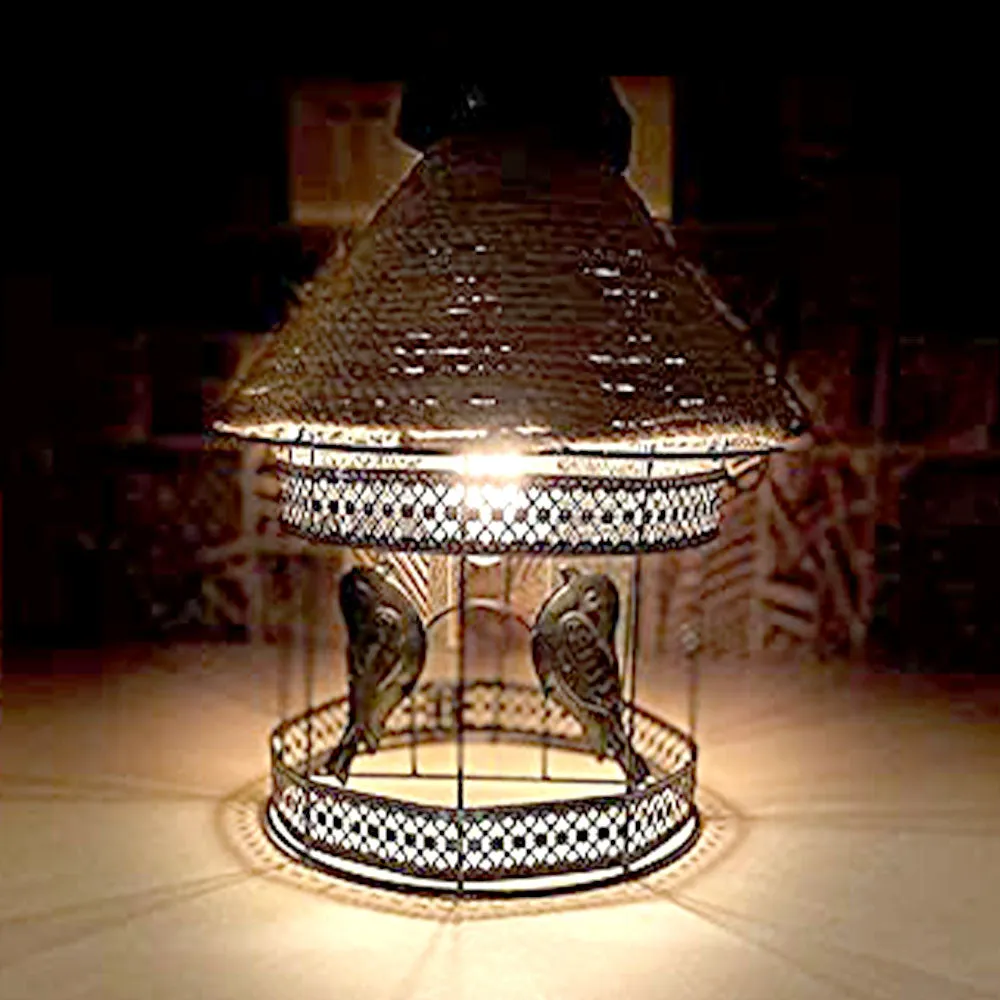 Love Birds In A Cage Hanging Pendant Light Single Piece