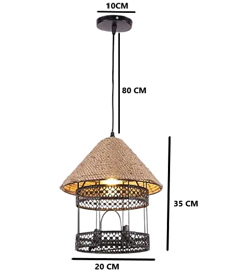 Love Birds In A Cage Hanging Pendant Light Single Piece