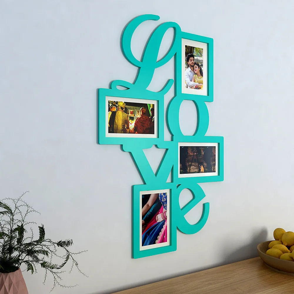 Love Collage Hanging Photo Frame -Available in 4 colors Turquoise