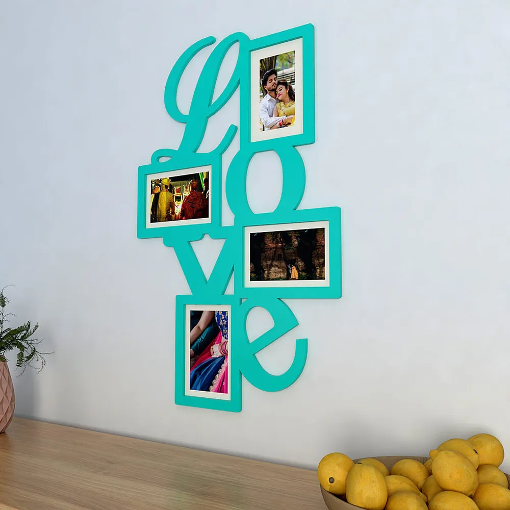 Love Collage Hanging Photo Frame -Available in 4 colors Turquoise