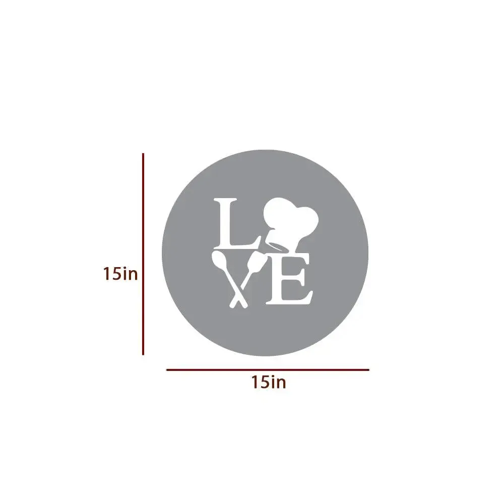 Love for Cooking Backlit Acrylic Wall Art for Kitchen Decor