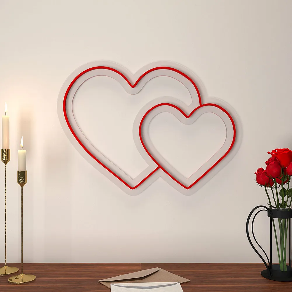Love Heart Neon Light (Available in Multiple Colors) Pink