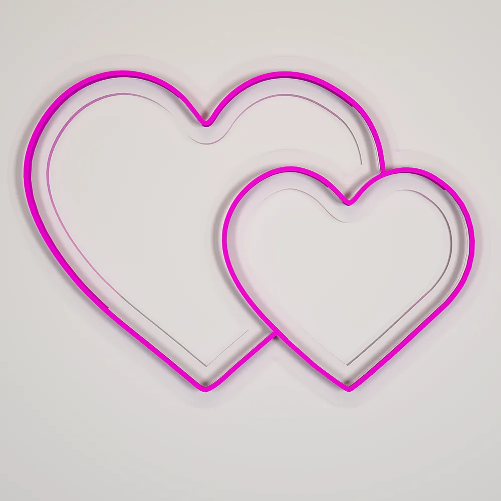 Love Heart Neon Light (Available in Multiple Colors) Pink