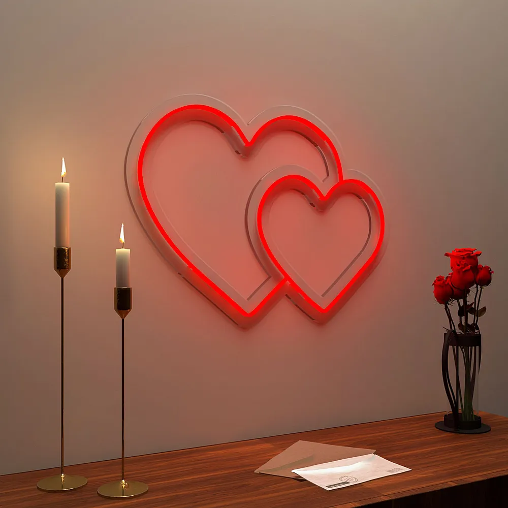 Love Heart Neon Light (Available in Multiple Colors) Pink