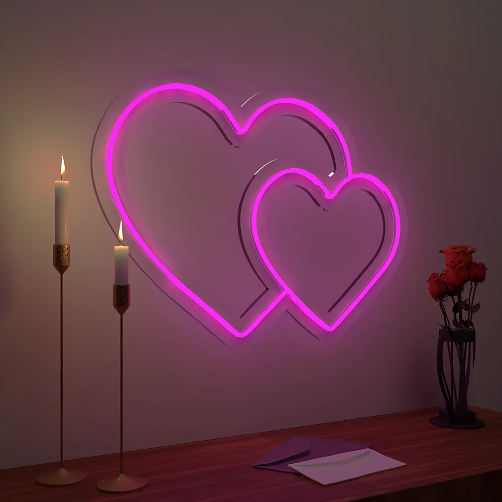 Love Heart Neon Light (Available in Multiple Colors) Pink