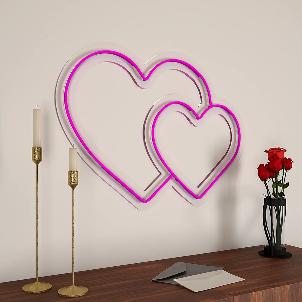 Love Heart Neon Light (Available in Multiple Colors) Pink