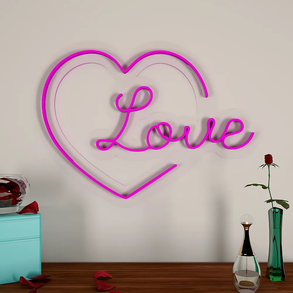 Love Heart Neon Light (Available in Multiple Colors) Red