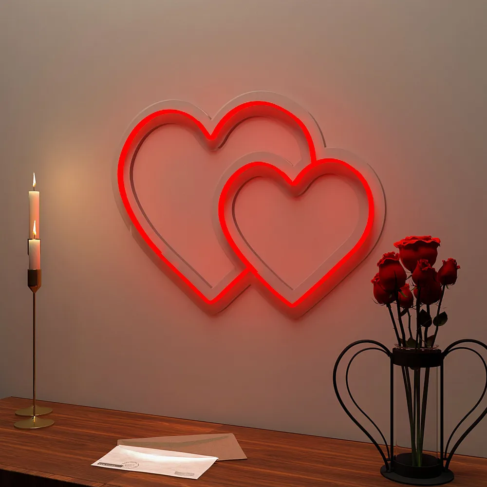 Love Heart Neon Light (Available in Multiple Colors) Pink